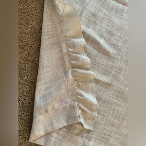 Reversible curtains Elegant Ruffled Cream window shades 50x107